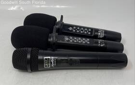 215-jl-055 Moukey Lot Of 3 Pcs Mwmu-2 Black Uhf Wireless Microphones Not Tested