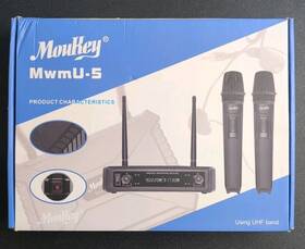 Mwmu-5 Moukey Uhf Wireless Microphone Plug And Play Cordless System 295 Ft Range
