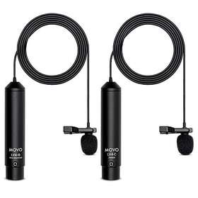 Movo 604888901550 Lv4 Phantom Power Xlr Lavalier Microphone Interview Kit With Omnidirecti