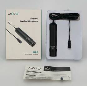 Lv4-c Movo 604888902649 Cardioid Xlr Lavalier Microphone Phantom Power With Lapel Clip Windscreen