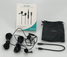 Movo 817711021831 Ilav-duo Dual Lightning Lavalier Clip-on Interview Microphone For Iphone