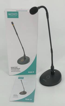Movo 817711022975 Gm-9 Professional 18-inch Gooseneck Xlr Podium Microphone For Lectures Confe