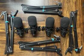 Pc-m6 Movo Podpak4a 4-pack Universal Xlr Condenser Microphone Podcasting Equipment