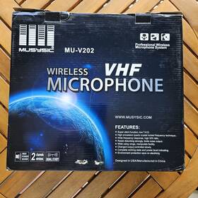 Mu-v202hh Musysic Professional Dual Channel Vhf Handheld Wireless Microphone System Muv202