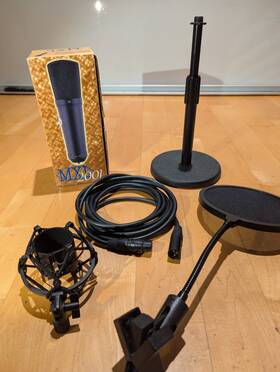 Mxl-2001 Mxl 801813045130 Marshall Electronic Large Capsule Studio Condenser Microphone Extras