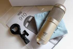 Mxl 801813160901 910 Large Gold-sputtered Diaphragm Cardioid Condenser Microphone With Gls Cable