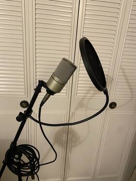Ms112bl Mxl Proline 990 Large-diaphragm Condenser Microphone With Stand And Cable