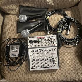 Srm-10x Nady And Shure Srm-10 Mic/line Mixer Two Pg48 Microphones Cords