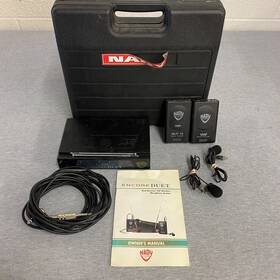 Encduet-wlt15-bd Nady Encore Duet 2-ch Vhf Wireless Lavalier Lav Microphone System Channel B/d