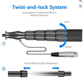 Nw-088 Neewer Handheld Mic Arrow Arm With Xlr Cable 5 Section Aluminum