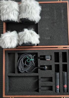 Km150 Neumann Small Diaphragm Hyper-cardoid Pair With Movo Windscreens