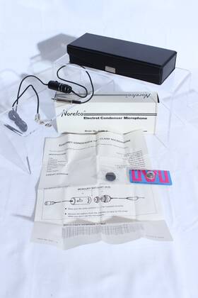 Pnp-924 Norelco Vintage Electret Condenser Microphone Clmk-2 Tie Clasp With Box