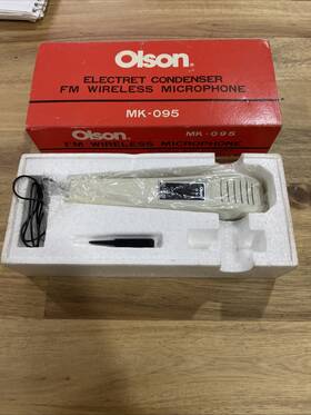Mk-095 Olson Vintage Fm Wireless Microphone Electret Condenser With Box
