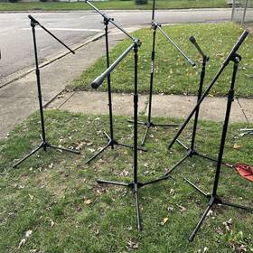 On-stage 659814107018 Ultra Microphone Stands Used - I See Some Wear Max High Around 60 Inch Qty 6
