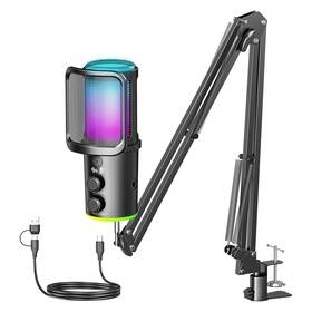 M530 Onikuma Gaming Usb Microphone Noise Cancellation Condenser Mic With Mute Boom Arm Mi