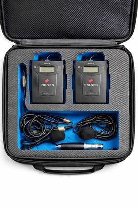 Uwl-96 P Lsen Wireless Lavalier Microphone System Kit With Case Dual Transmitters