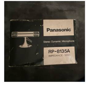 Rp-8135a Panasonic Stereo Dynamic Microphone Set 3.5mm With Cable Stand Box