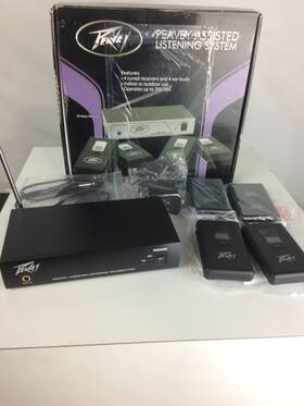 3010680 Peavey Open Box Assisted Listening Quad Wireless In-ear Monitor System 72.9mhz