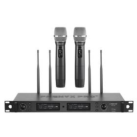Phenyx Pro 850033601312 Wireless Microphone System True Diversity Dual Cordless Microphon