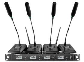Ptc-4 Phenyx Pro Wireless Conference Mic System 4-ch Uhf 4 Gooseneck Mics