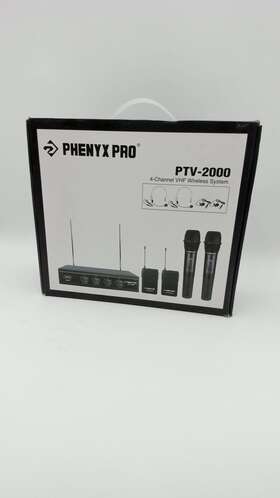 Ptv-2000 Phenyx Pro 4 Channel Vhf Wireless Microphone System Pre-owned