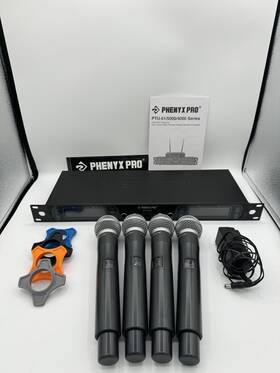 Ptu-5000 Phenyx Pro Xa44 Pheynx 4 Channel Uhf Wireless Microphone System