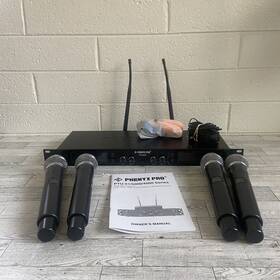 Xfyu5 Phenyx Pro Pheynx Pro-ptu-5000 4 Channel Uhf Wireless Microphone System