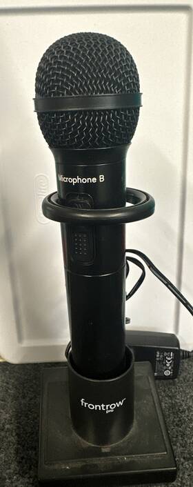 940c Phonic Front Row Pro Microphone And Stand Charger Base Mic Classroom