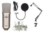 Pk-888 Pro Condenser Microphone Shock Mount Pop Filter Scissor 727780413614