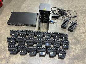 Ccu-44 Pliant Technologies Crewcom System With 20 Packs 2 Charger 5x Txrx 900mhz