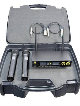Mx7-2 Proreck Mx7 Dual Channel Handheld Wireless Dj Microphones Receiver Case Cords