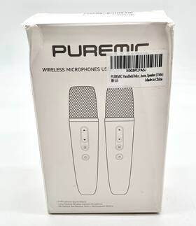 Pwmaz-q1 Puremeric 2 Piece Wireless Rechargeable Handheld Microphone - White