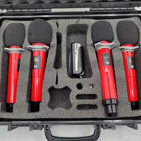 Pyle 842893163628 Portable Uhf Band Receiver System 4 Channel Wireless Mic -read