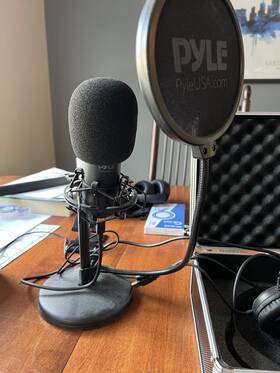 Pdmikt100 Pyle Usb Microphone Podcast Recording Kit Cardioid Condenser Mic