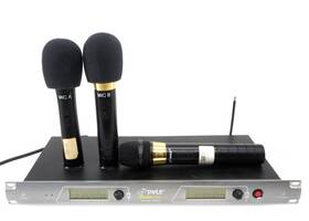 Pdwm-2550 Pyle Rack Mount Dual Vhf Wireless Rechargeable Handheld Microphone