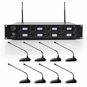 Pdwm8880 Pyle 8-ch Simple Electric Plug-in Design Rack Mountable Gooseneck Condenser Mic