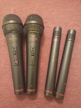 Wm-c70 Ramsa/panasonic Lot Of 4 Vintage Microphones