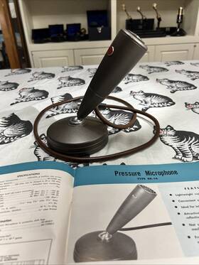 Mi-11008 Rca Bk1-a Vintage Preasure Dynamic Microphone With Desk Stand