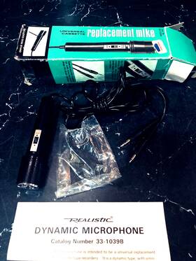 33-10398 Realistic Universal Cassette Microphone #33-10398