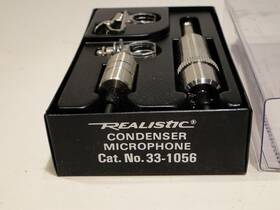33-1056 Realistic Condenser Microphone #33-1056 Tie/lapel Audio Video Television Film