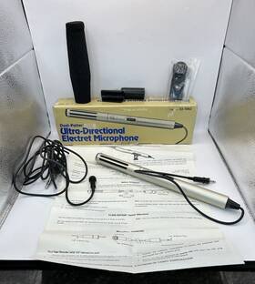 33-1062 Realistic Dual Pattern Ultra Directional Electret Microphone Wth Extras