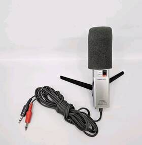 33-1066 Realistic Vintage Compact Foldable Stereo Electret Condenser Microphone