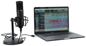 Rockville 613817039097 Solo-cast Pro 24 Bit 192khz Usb Computer Microphone Pc Zoom Mic Stand