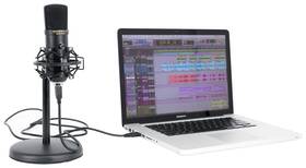 Rockville 613817051846 Solo-cast 24 Bit 192khz Usb Microphone Mic With Recording Interface Stand