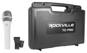 Rockville 613817167820 Tc Pro White Electro-plated Microphone Premium Mic With Taiwan Cartridge