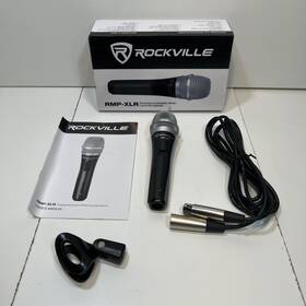 Rockville 811080026725 Rmp-xlr Dynamic Cardioid Professional Microphone With 10ft Xlr Cable Clip