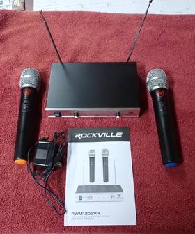 Rwm1202vm Rockville Wireless Microphone System Black Very Light Use Good Cond