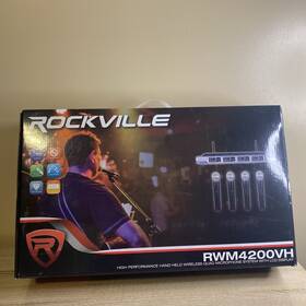 Rwm4200vh Rockville Vhf Wireless Quad Handheld Microphone System