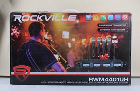 Rwm4401uh Rockville Quad Uhf 4 Wireless Handheld Microphone System