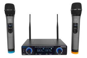 Rwm72u Rockville Dual Uhf Wireless Handheld Microphone System Digital Display